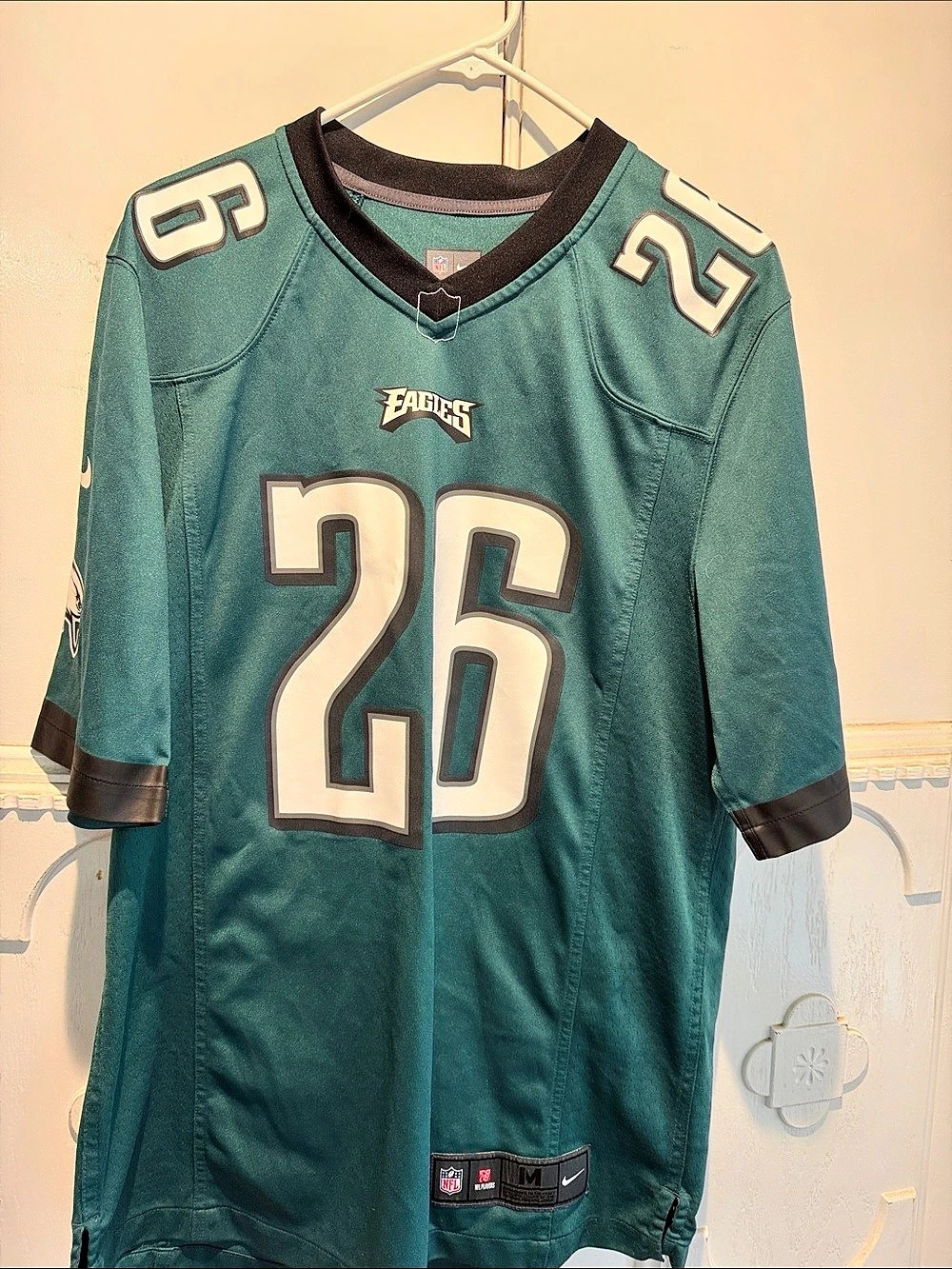 Nike Philadelphia Eagles On-Field Game Jersey Green & Black Medium Sanders